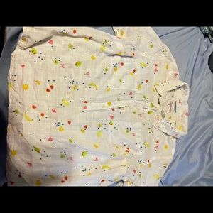 Merona Half Button Up Short Sleeve Top